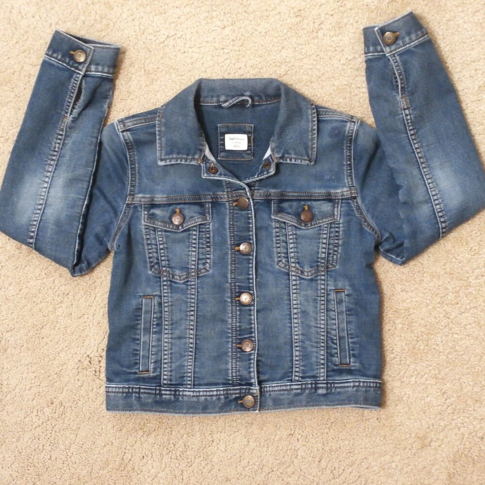 GAP KIDS 1969 XL (12) Regular Blue Jean Jacket, 4 Pocket, Snap Closure